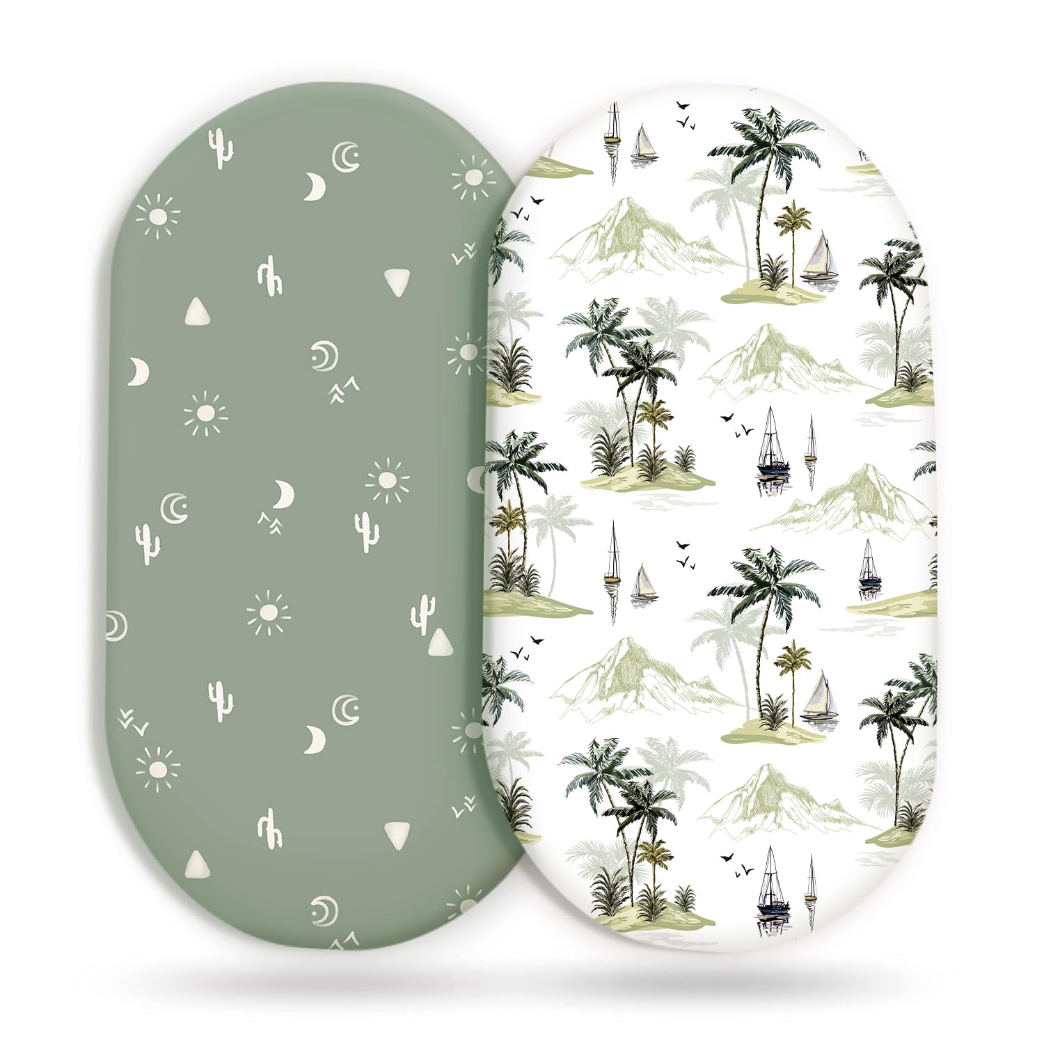 GRSSDER stretchy bassinet sheet close-up shows soft jersey fabric for comfort