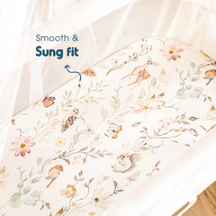 GRSSDER 4-way stretch fabric shown for universal bassinet compatibility
