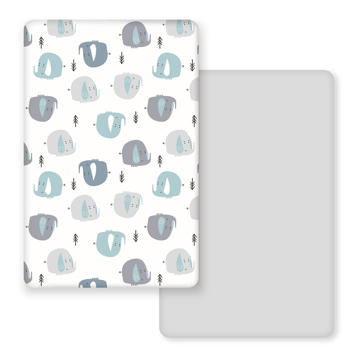 GRSSDER stretchy jersey-knit mini crib sheets with elastic pocket for secure fit.