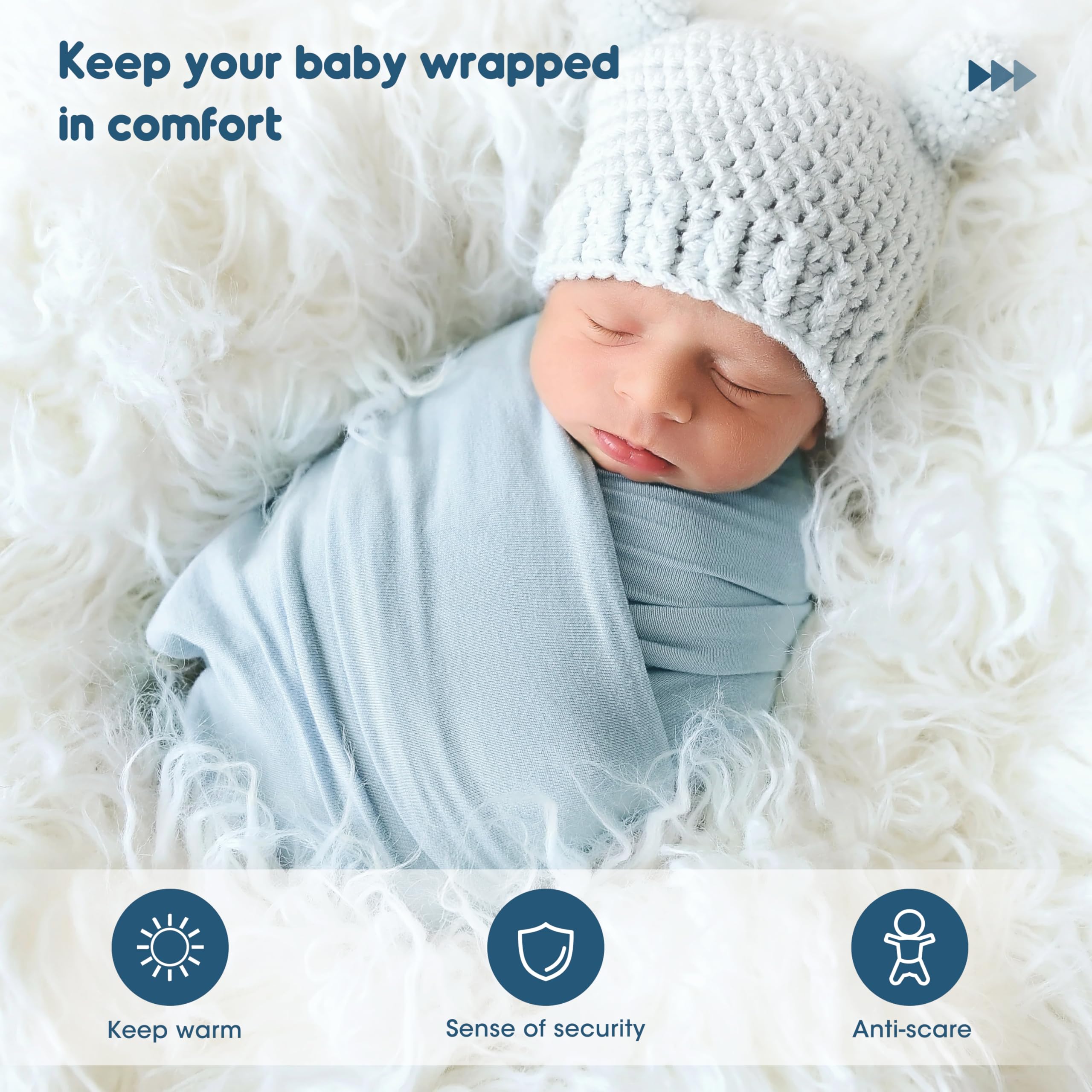 GRSSDER stretchy-jersey swaddle offers easy snug wraps for quick naps.