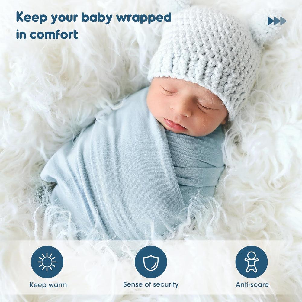 GRSSDER stretchy-jersey swaddle offers easy snug wraps for quick naps.