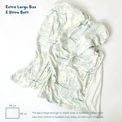 GRSSDER swaddle blanket double-layer 34x44 supports easy swaddling and all-season comfort.