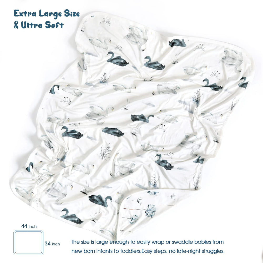 GRSSDER swaddle blanket double layer close-up shows breathable warmth.