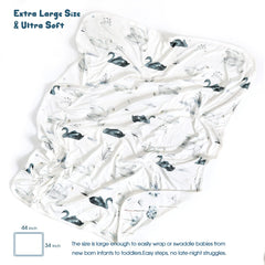 GRSSDER swaddle blanket double layer close-up shows breathable warmth.