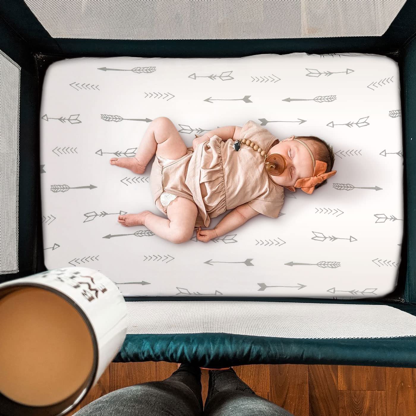 GRSSDER tee-shirt-like softness with 4-way stretch stays put during active baby sleep.