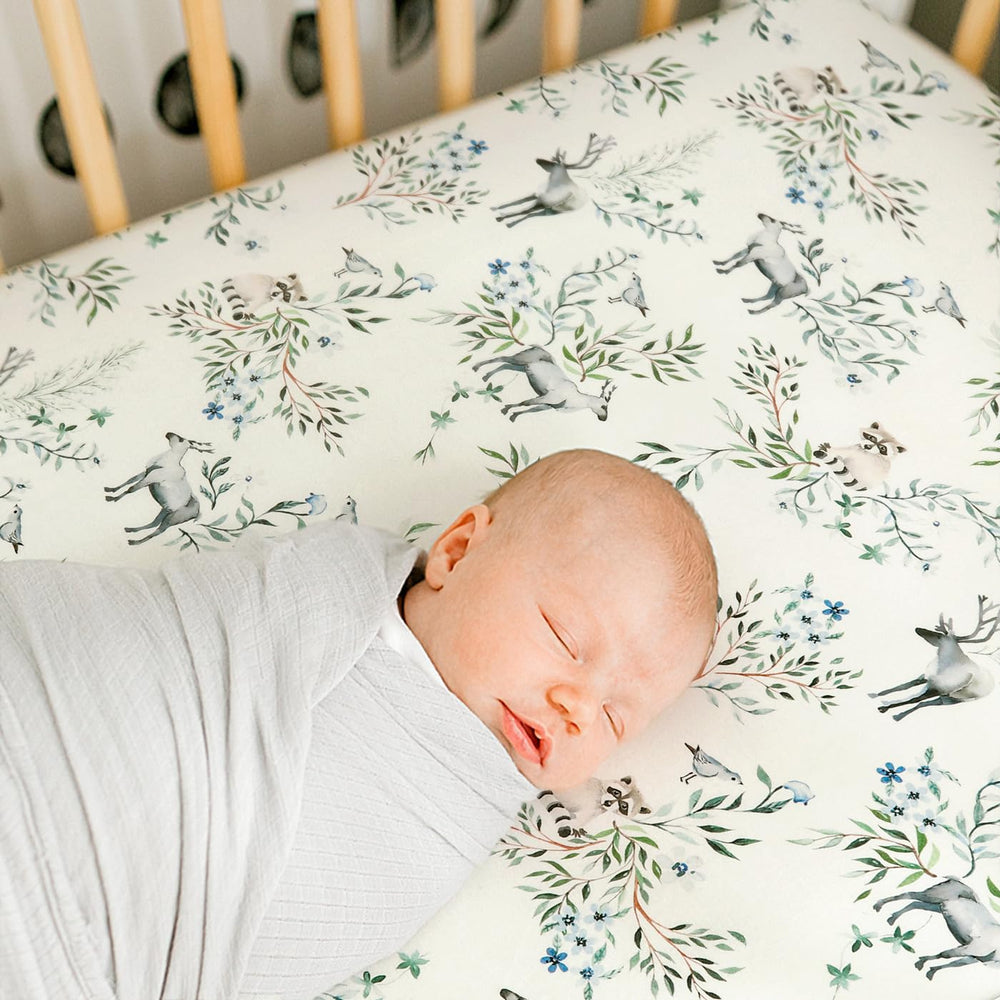 GRSSDER universal fit sheet measures 52 by 28 by 8 inches for standard cribs.