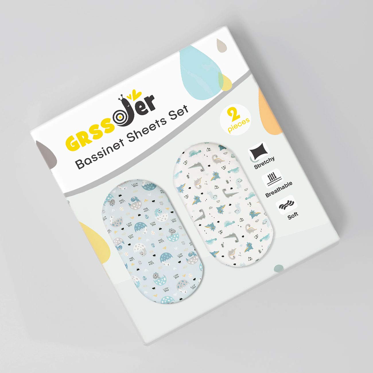 GRSSDER universal-fit bassinet sheet demonstrates secure elastic for a snug fit