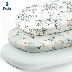 GRSSDER universal-fit bassinet sheets provide snug compatibility for most shapes.