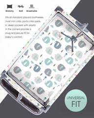 GRSSDER universal-fit mini crib sheets with elastic band for easy snug fits.