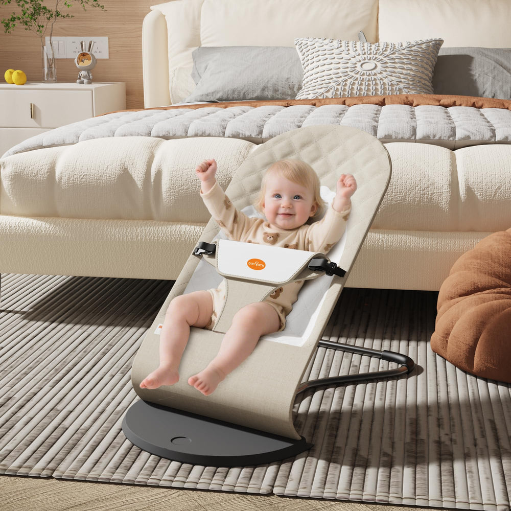 Gryvoth portable baby bouncer seat weighs just 8.4 lbs for effortless carrying.