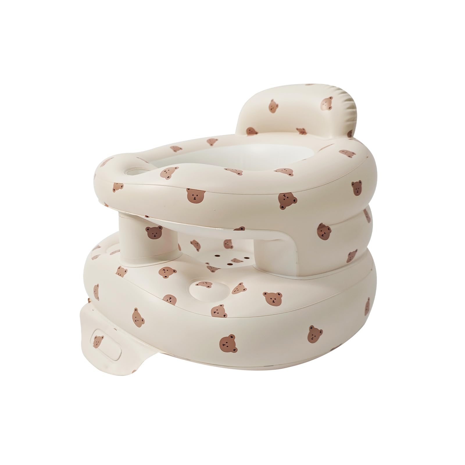 GSengGoung bear inflatable baby seat front view showing cozy sit up aid for infants.