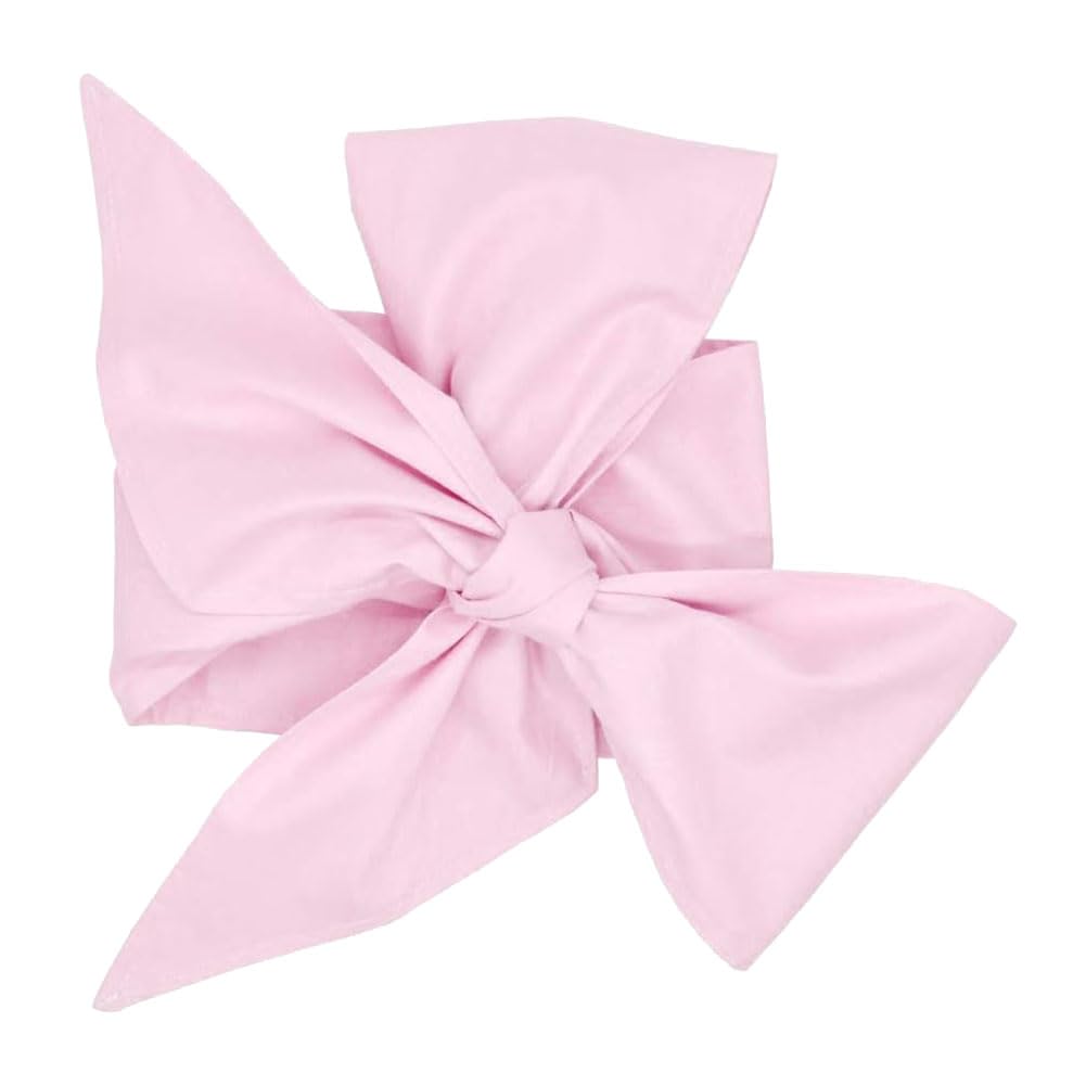 GSHLLO newborn swaddle sash pink bowknot closeup—soft cloth for gentle wrapping