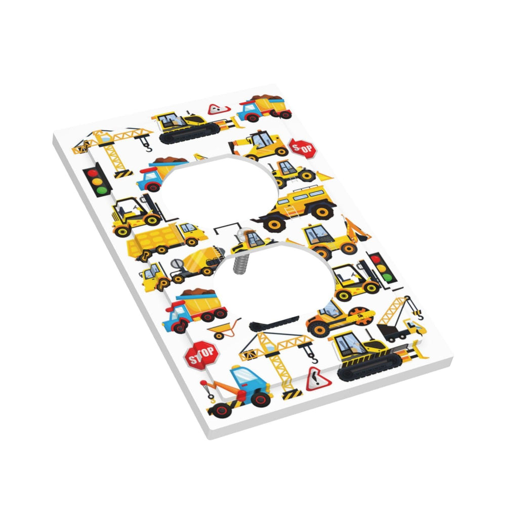 GSRLOD cartoon-cars-wallplate-3gang adds colorful decor with reliable coverage for multiple outlets