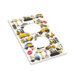 GSRLOD cartoon-cars-wallplate-3gang adds colorful decor with reliable coverage for multiple outlets