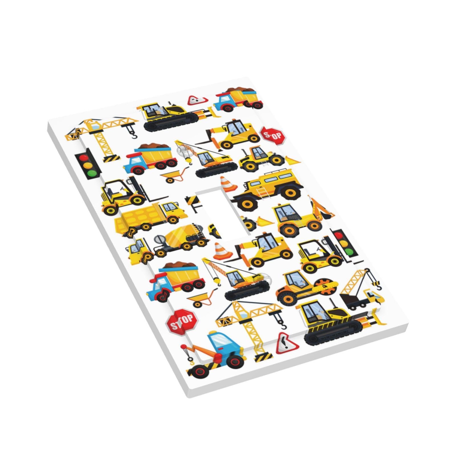 GSRLOD tractor vehicles wall plate featuring colorful truck art