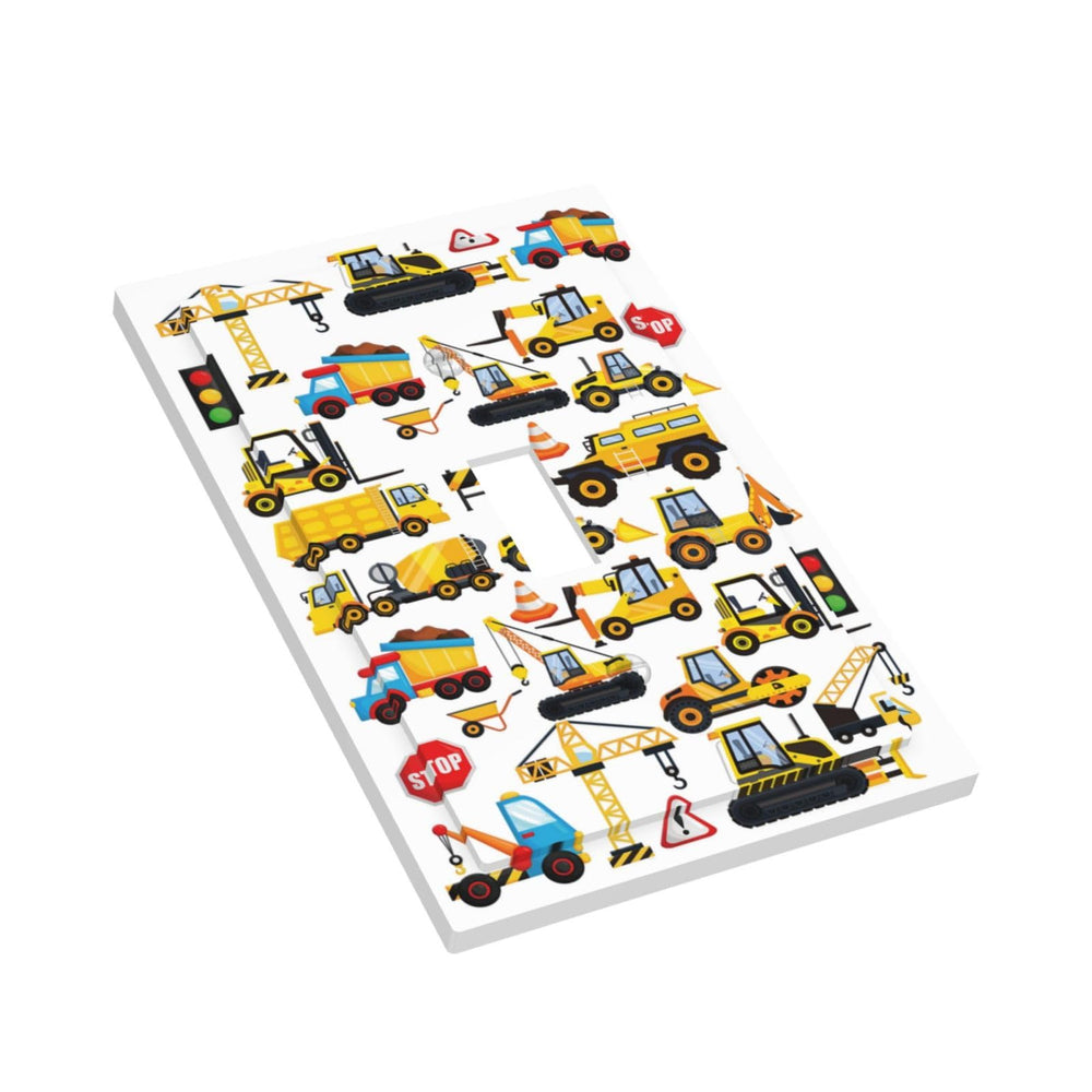 GSRLOD tractor vehicles wall plate featuring colorful truck art