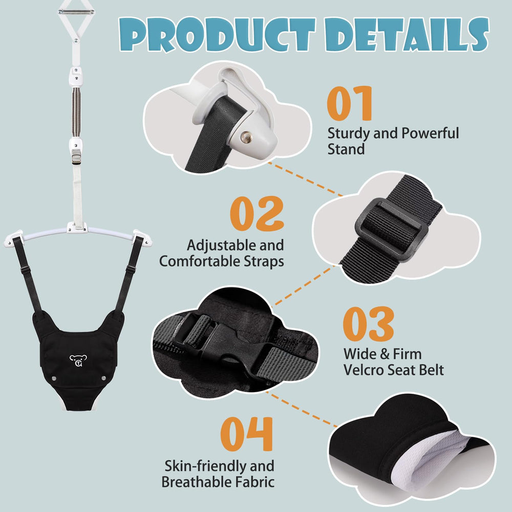 G TALECO GEAR adjustable straps keep baby secure during growth spurts.