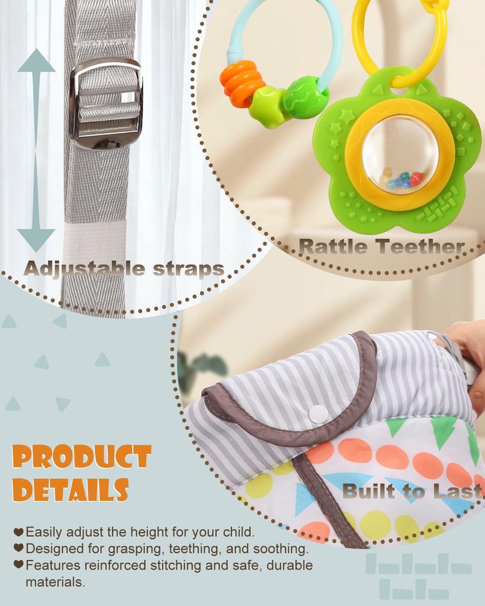 G Taleco Gear baby-in-jumper-bounce captures a child enjoying gentle bounces and development.