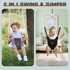 G TALECO GEAR baby jumper in use provides gentle bouncing for curious babies