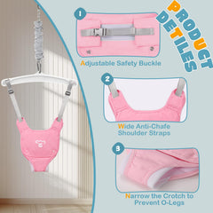 G TALECO GEAR baby jumper side view pink highlights compact frame for baby play