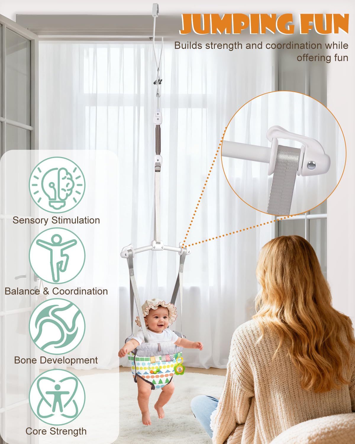 G Taleco Gear clip-and-go-setup highlights quick, tool-free doorway installation.