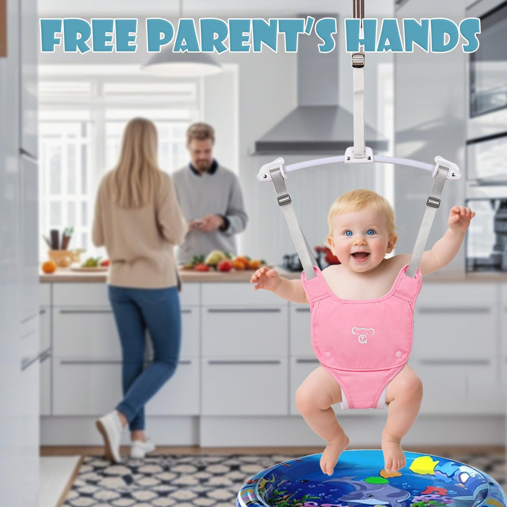 G TaleCo Gear sturdy frame keeps baby safe during bouncing sessions.