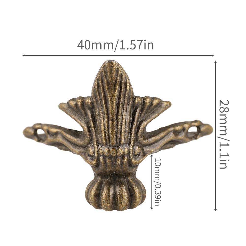 GTHER antique box leg bronze close-up highlights engraved vintage detail for jewelry boxes.