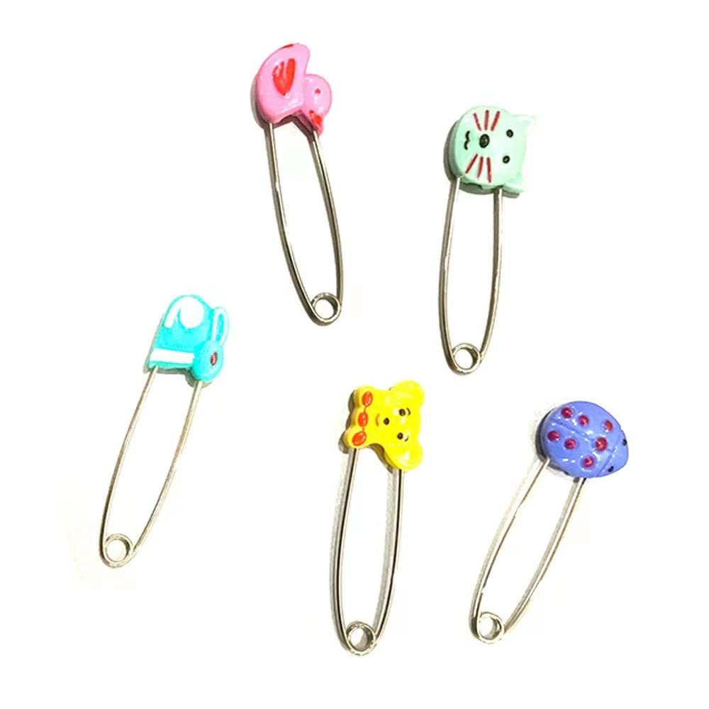 GTONEE rounded pinhead safety pins closeup highlights safe design