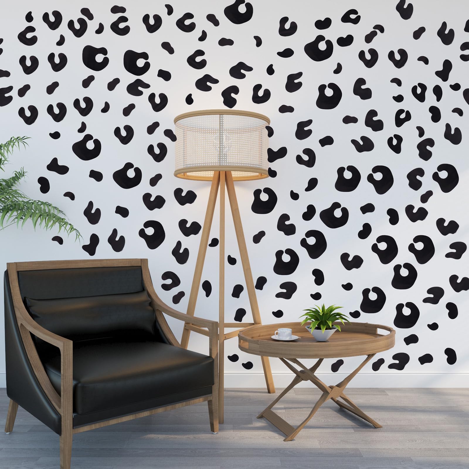 Gtziqa multi-surface leopard decals adhere to walls, doors, glass, and wood.