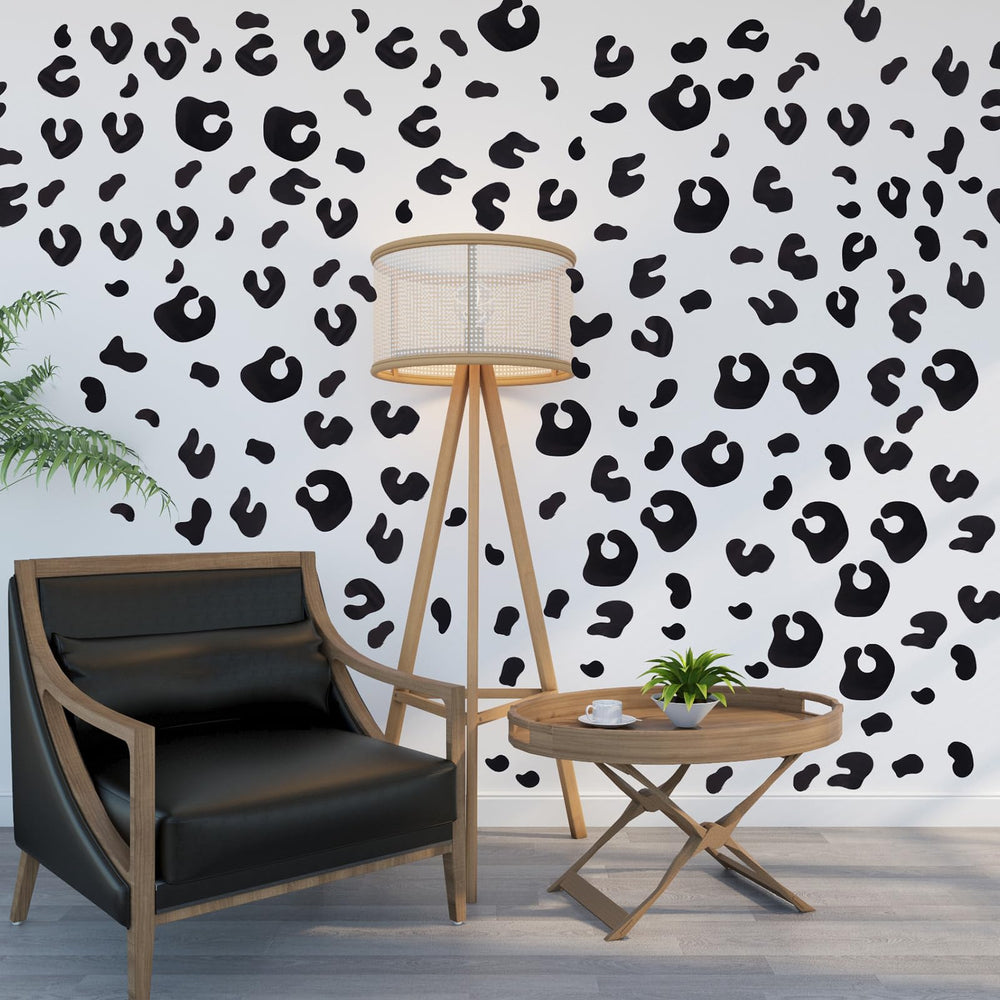 Gtziqa multi-surface leopard decals adhere to walls, doors, glass, and wood.