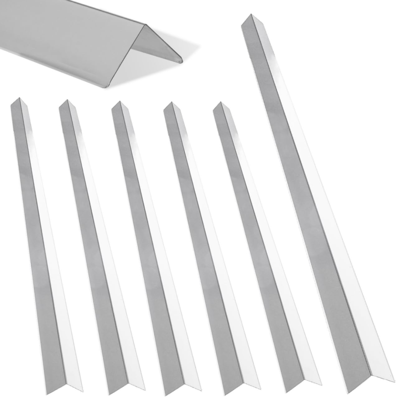 GuangzhuBS 6-piece corner guards front view showing durable stainless steel protection