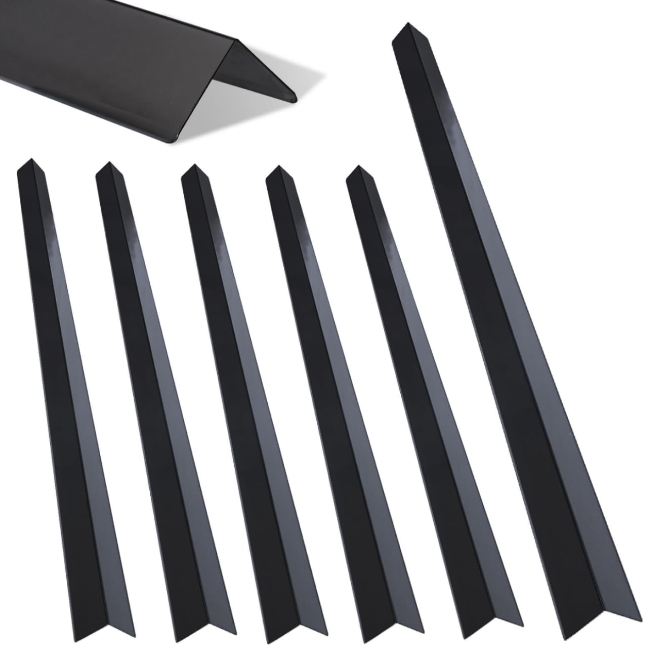Guangzhubs corner guard with bright titanium black finish on wall provides edge protection.