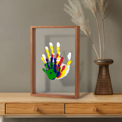 Guanshiya Family Handprint Kit frame front for a personalized keepsake display