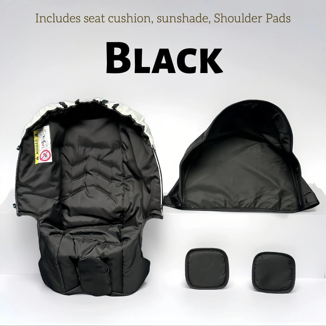 Guardian Panda sunshade canopy shields baby from sun while keeping a sleek look.
