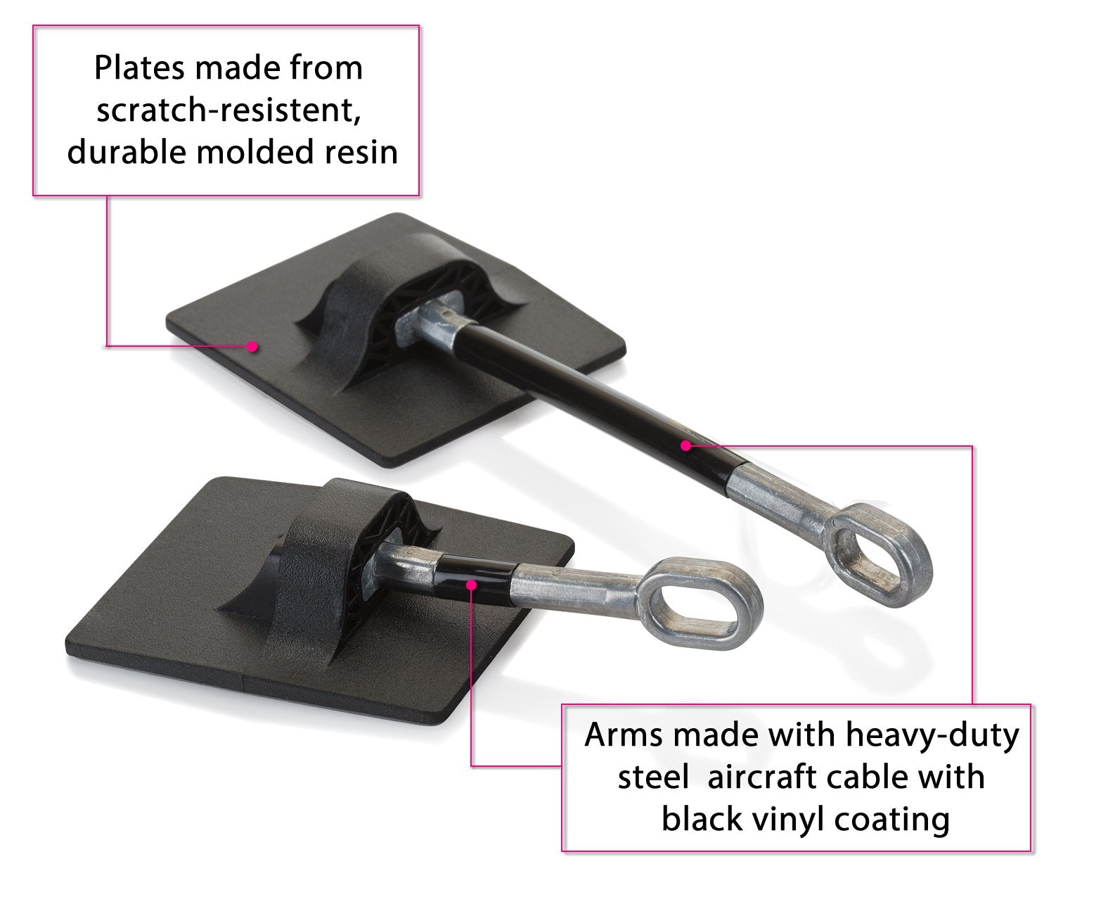 Guardianite 2-pack refrigerator lock close-up emphasizes the strong adhesive tape.