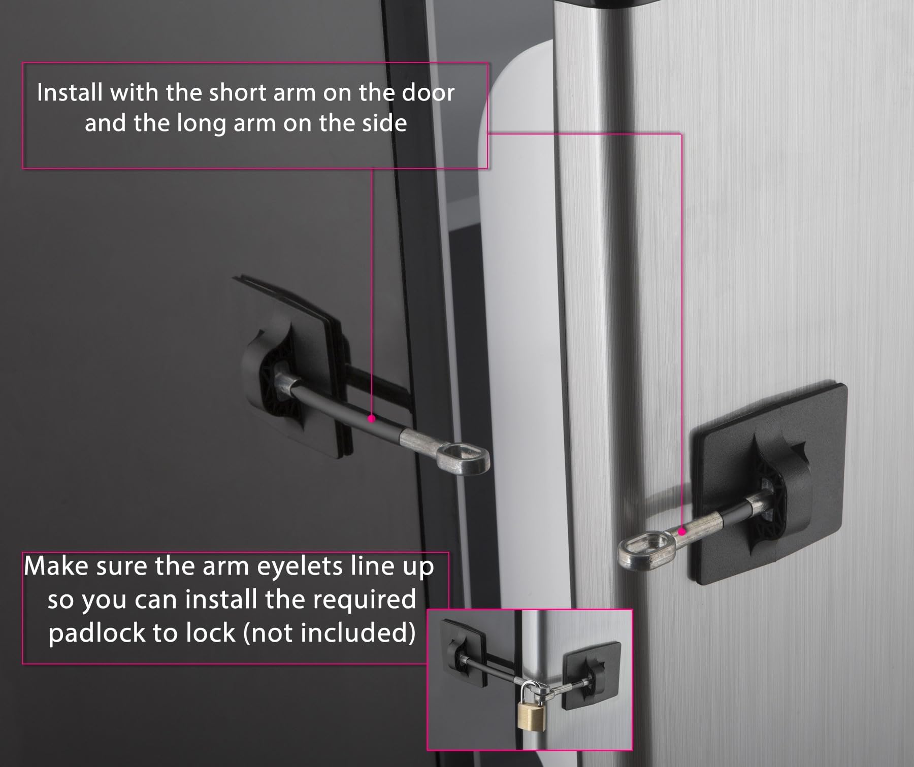 Guardianite strong 3M VHB tape application enables no-drill installation