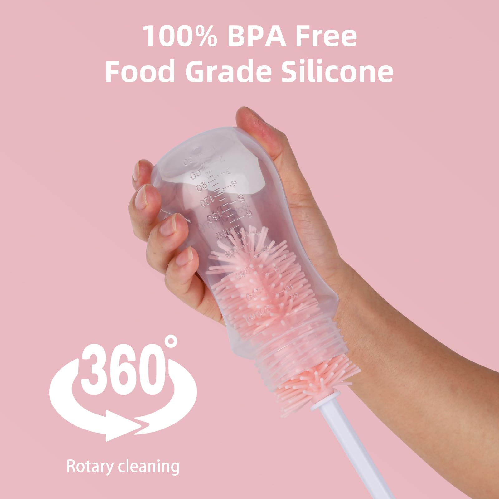 GUARDIX nipple-brush reaches tight spaces for bottle nipples.