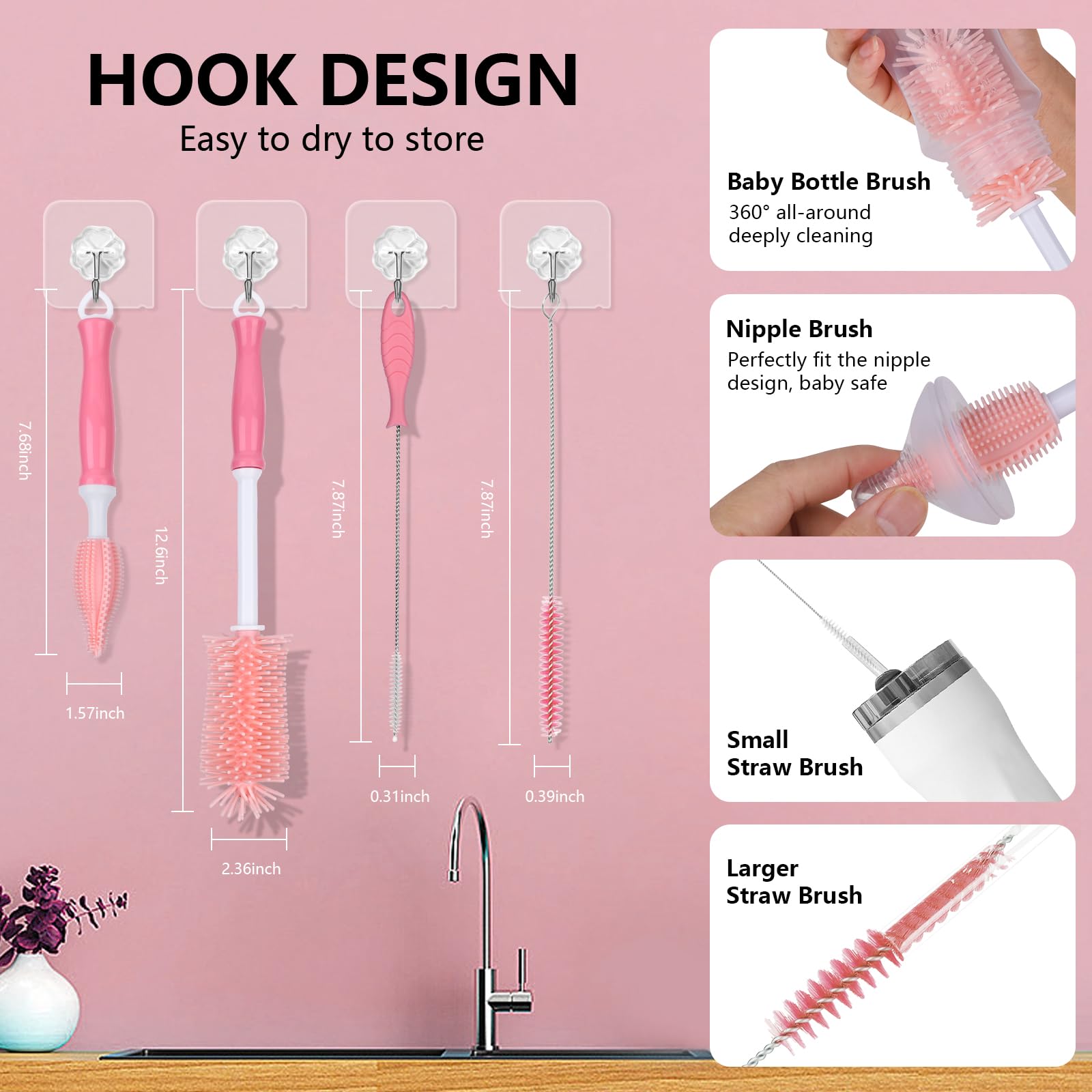 GUARDIX two transparent hooks aid convenient storage.