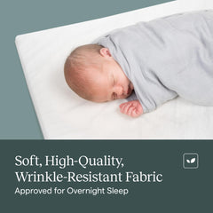 Guava Family travel crib sheet in baby sleep environment scene shows cozy sleep space