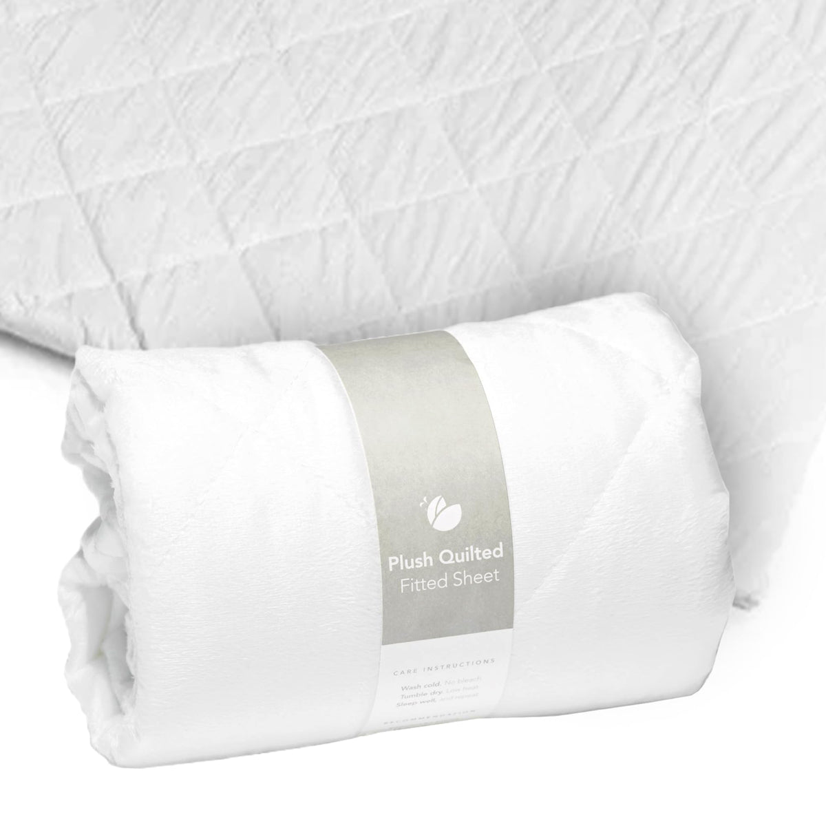 Guava Family travel crib sheet lotus-fit demonstrates a secure Lotus Crib fit with durable stitching.
