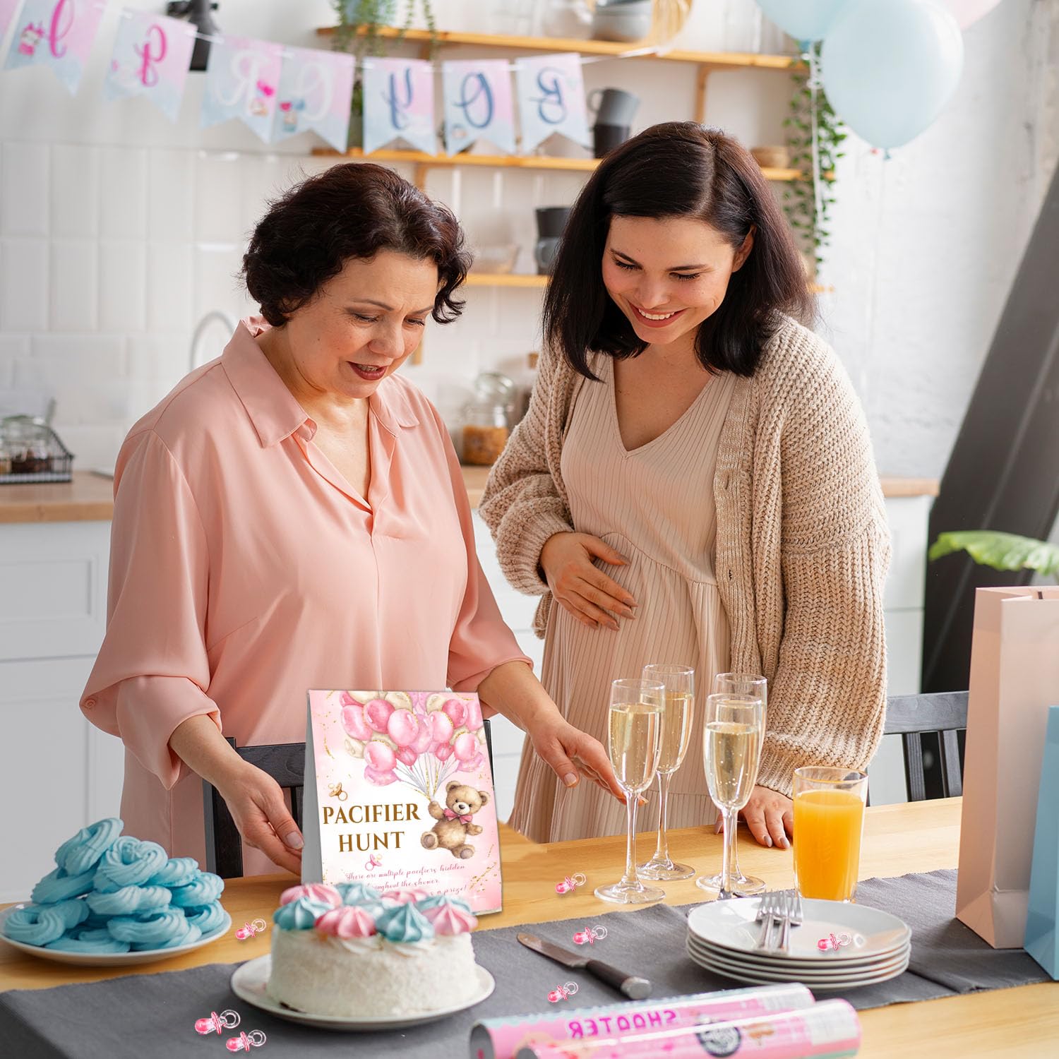 Guawubiang baby shower game display and decor boosts festive vibes.