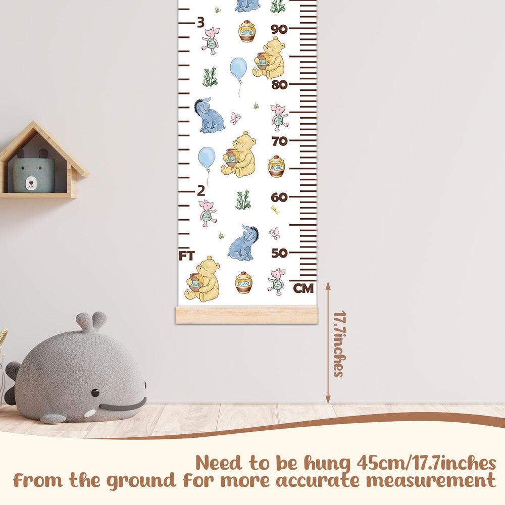 Guawubiang Winnie height chart enhances kids' room decor with Winnie-themed charm.