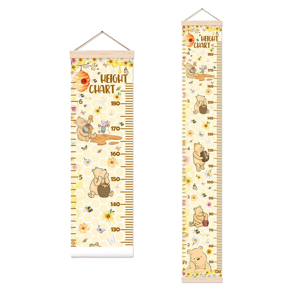 Guawubiang Winnie height chart wall decor with rope for easy hanging and growth tracking