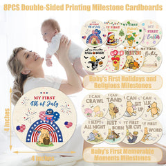 Guawubiang Winnie milestone cardset eight double-sided cards for holidays and moments