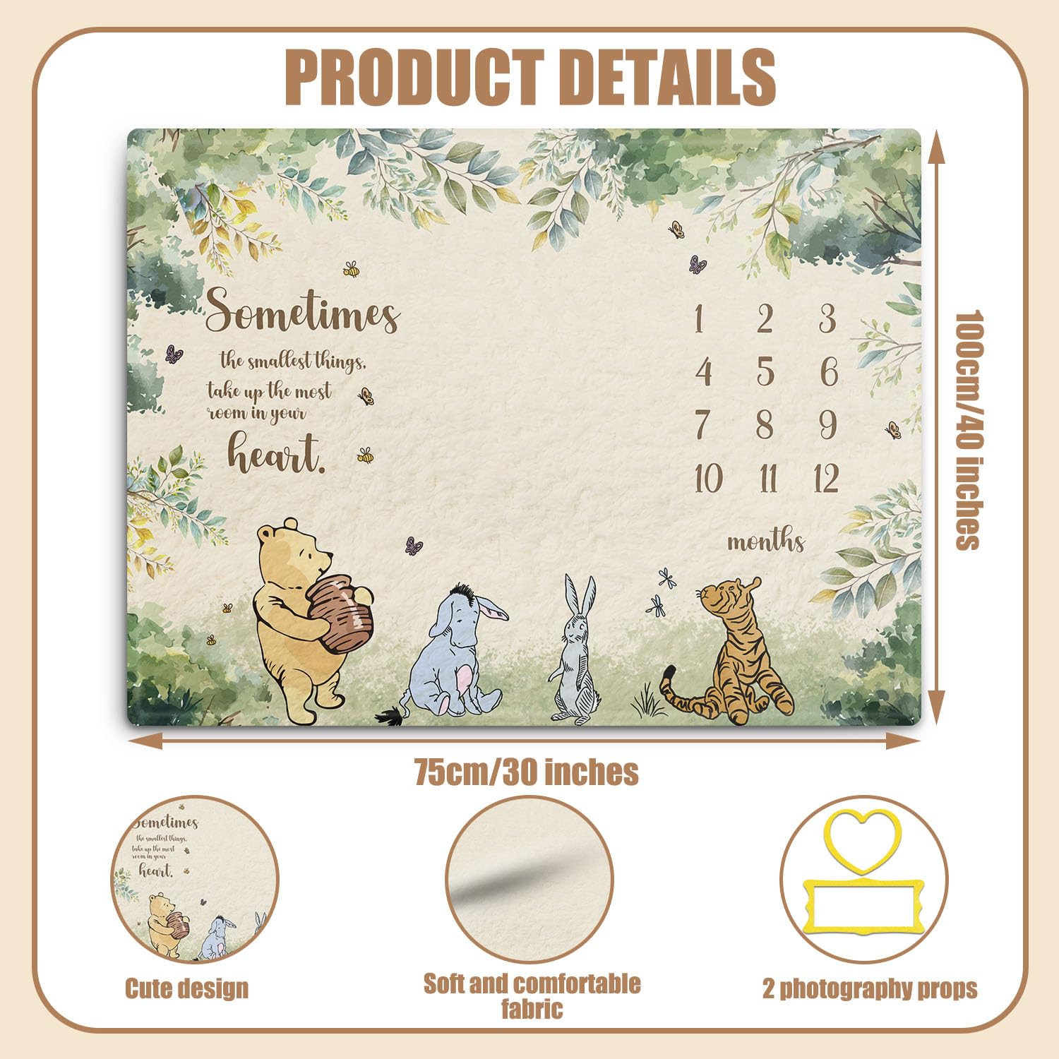 Guawubiang Winnie pattern closeup highlighting playful Pooh design for photo shoots