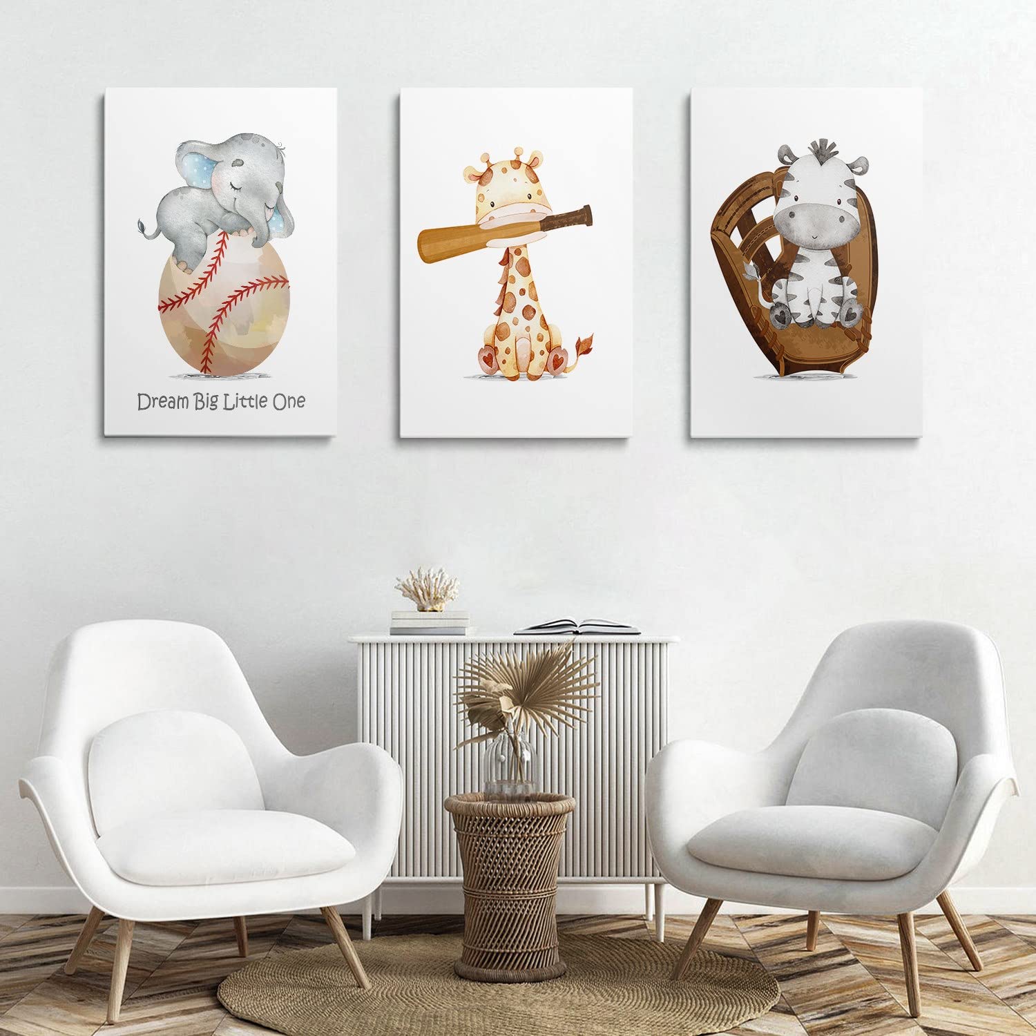 GUBIYU baseball wall art for boys room creates a sporty focal point.