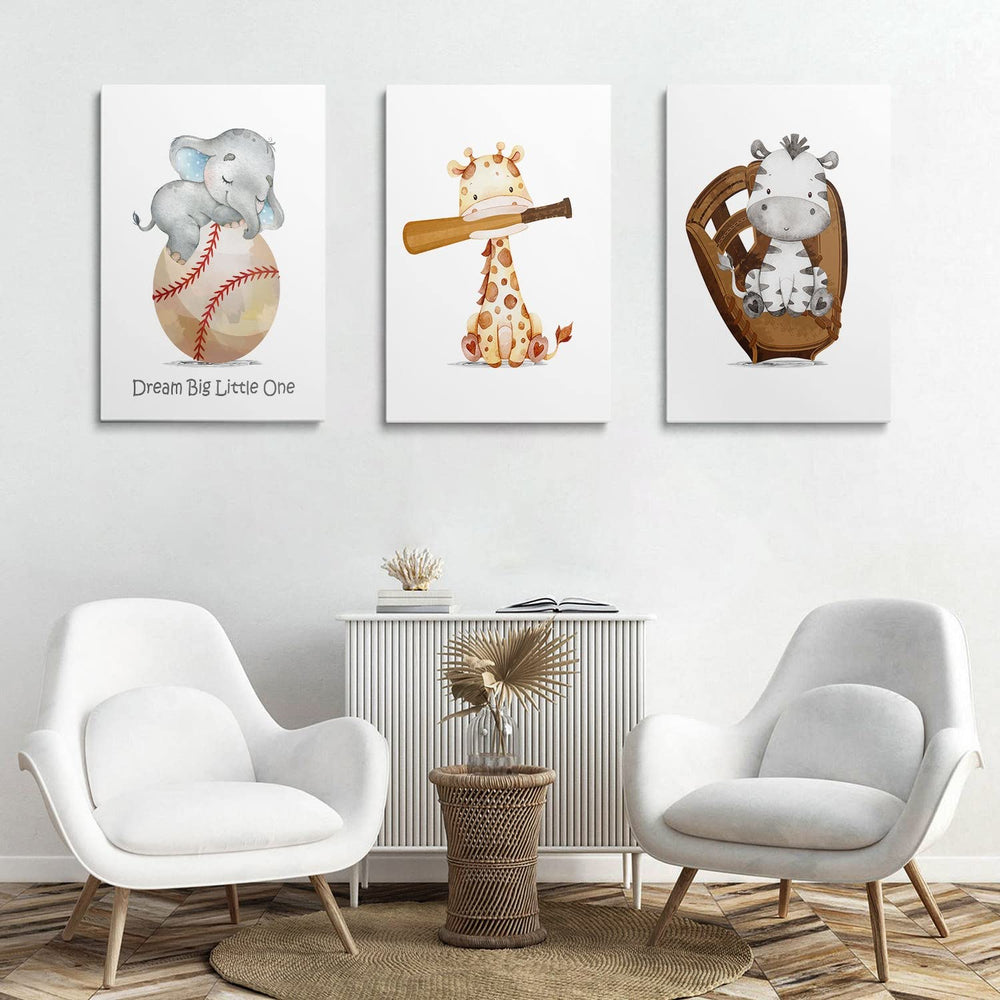 GUBIYU baseball wall art for boys room creates a sporty focal point.