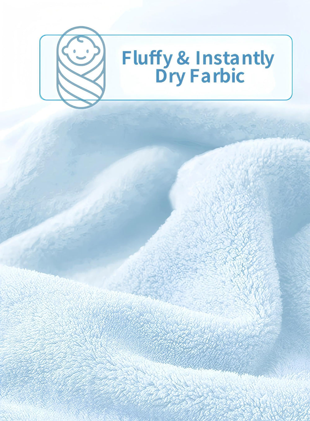 Gucilulu Hooded Baby Towel blue puppy care instructions emphasize lasting softness after washes