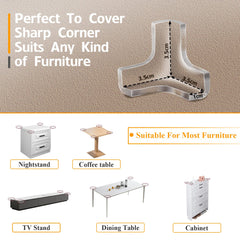 Gudui 24-pack corner protectors on wood, metal, glass surfaces for safer edges.