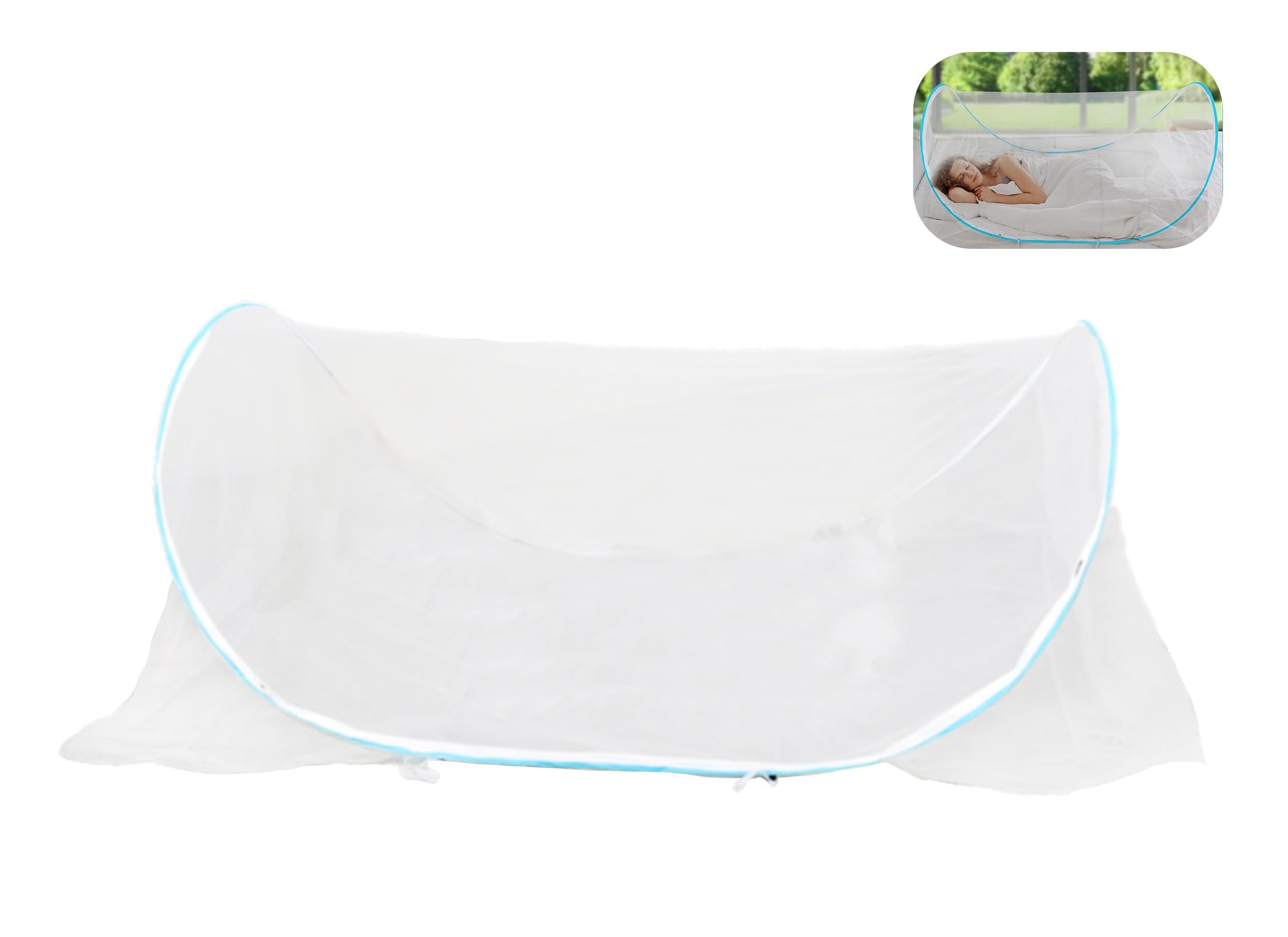 Gugxiom bed mosquito-net pop-up offers instant protection for peaceful sleep.